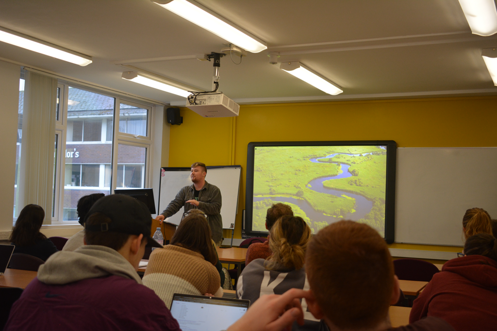 Celtic Rewilding employee giving a presentation