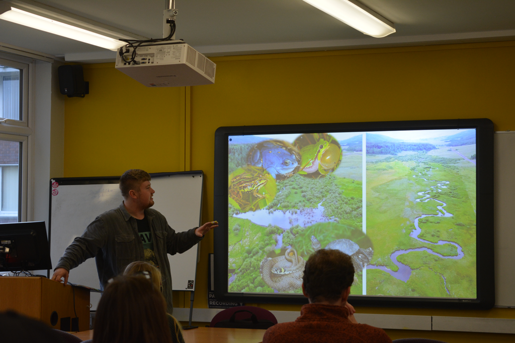 Celtic Rewilding employee giving a presentation